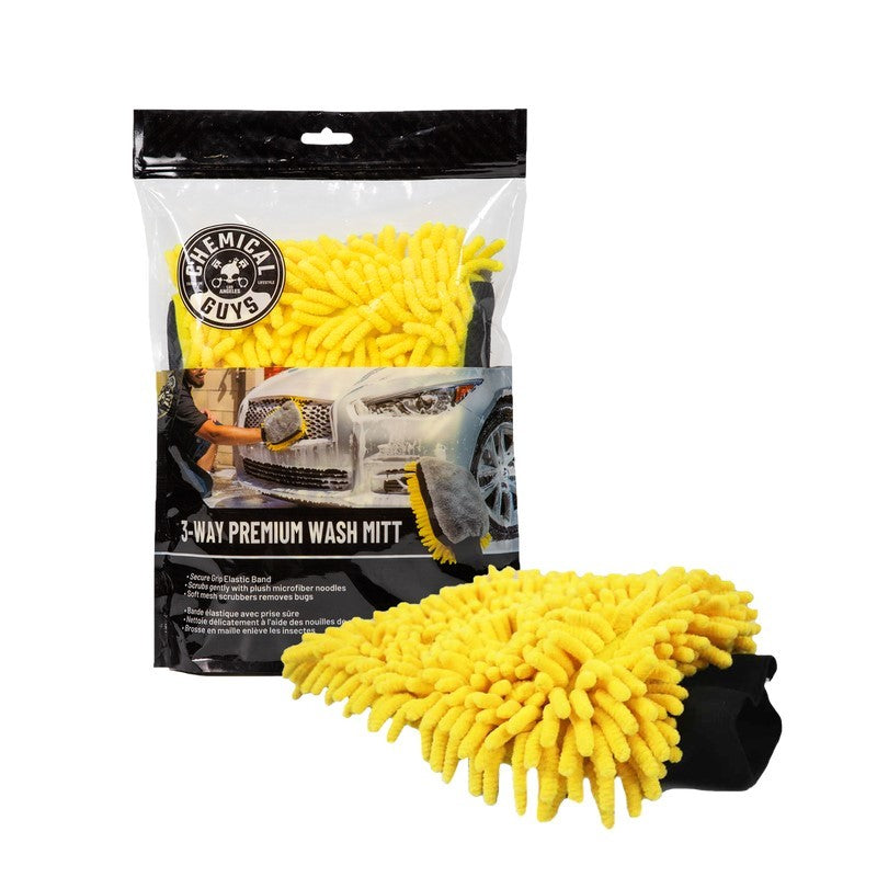 Chemical Guys MIC494 Three-Way Premium Microfiber Wash Mitt
