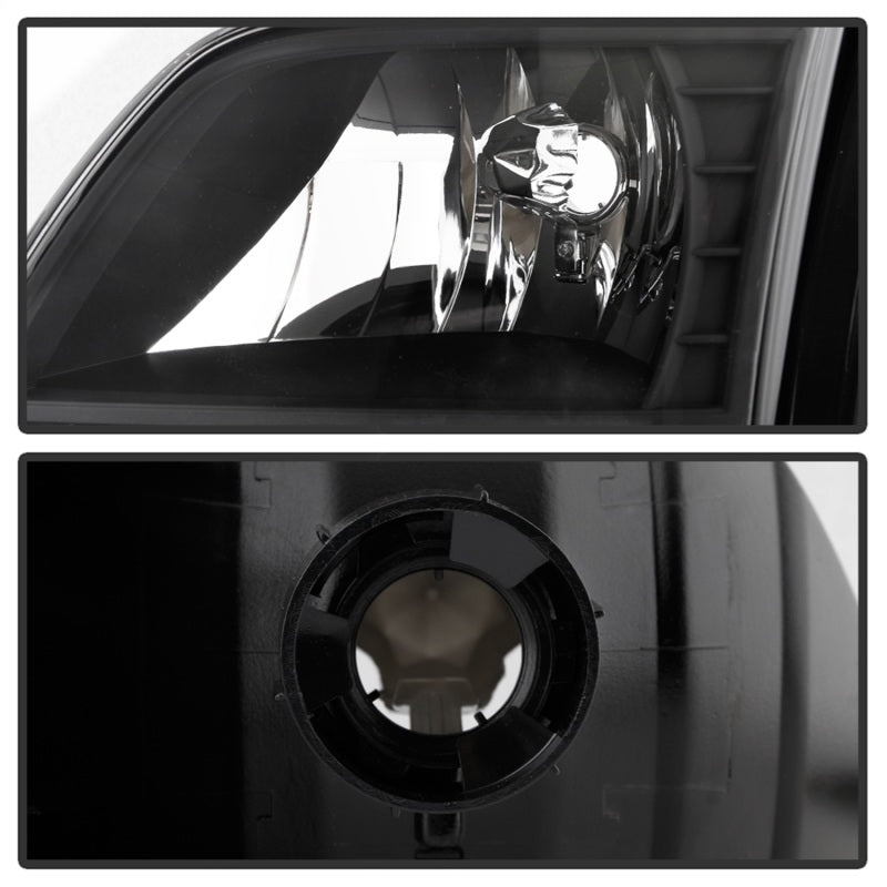 SPYDER 5014184 Xtune Ford F150 97-03 Crystal Headlights w/ Clear LED Corners Black HD-ON-FF15097-LED-SET-BK