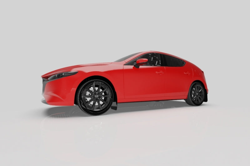Rally Armor MF61-UR-RD/WH 19-22 Mazda3 GT Sport Hatch Red UR Mud Flap w/ White Logo