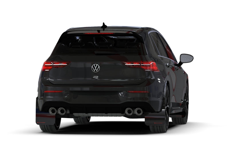 Rally Armor MF80-UR-RD/WH 2022 MK8 Volkswagen Golf GTI/R Red UR Mud Flap w/ White Logo