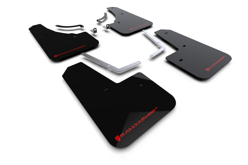 Rally Armor MF107-UR-BLK-RD - 2024 Mazda CX-50 Black UR Mud Flap W/Red Logo (Will Not Fit CX-5)