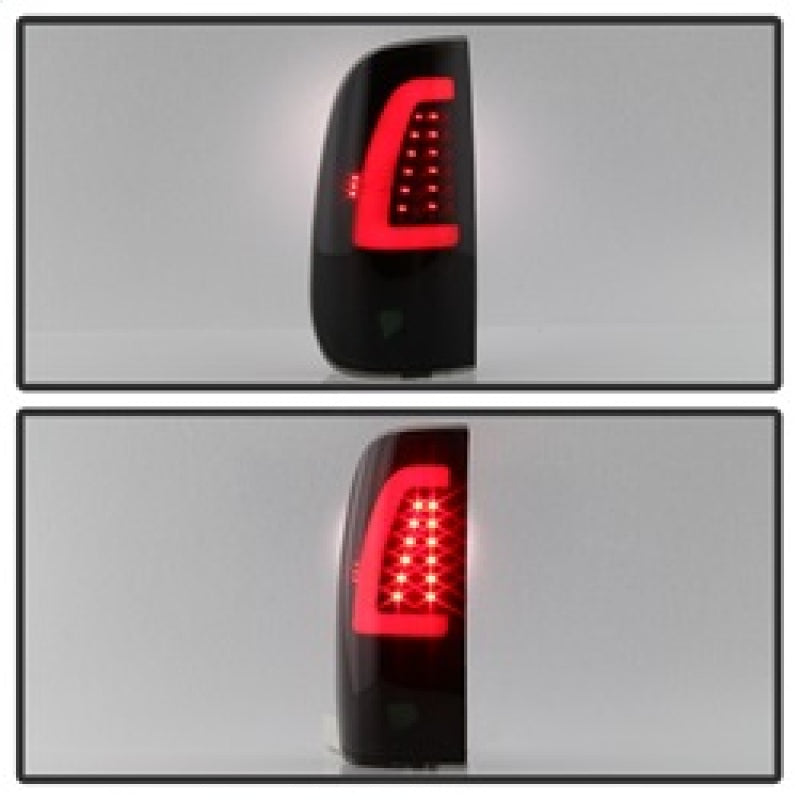 SPYDER 9038501 xTune 97-03 Ford F-150 Light Bar LED Tail Lights - Black Smoke (ALT-ON-FF15097-LBLED-BSM)