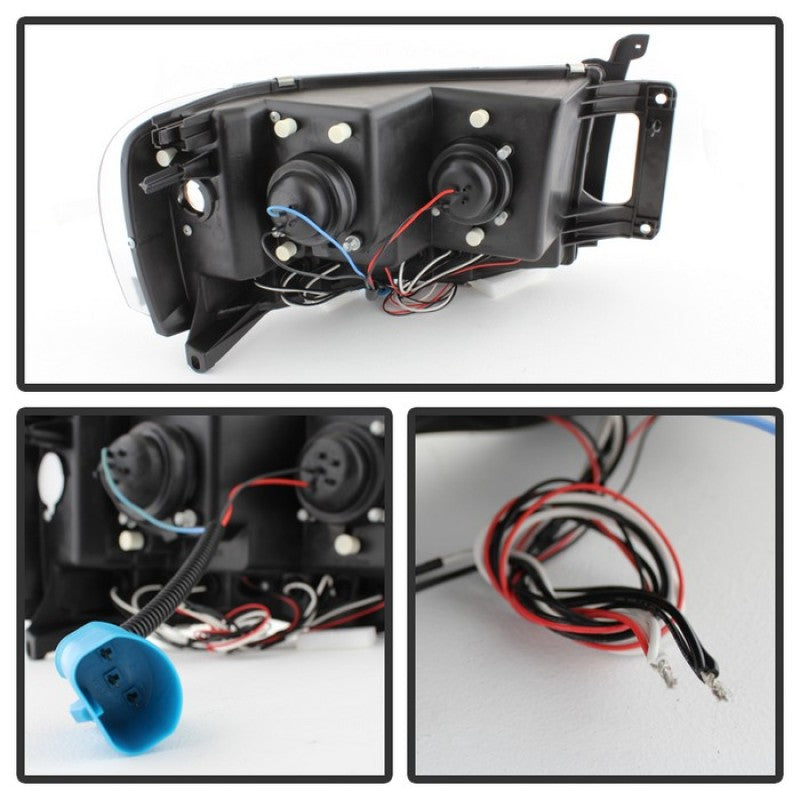 SPYDER 5009975 Spyder Dodge RAM 1500 02-05/RAM 2500 03-05 Projector Headlights LED Halo LED Blk PRO-YD-DR02-HL-BK