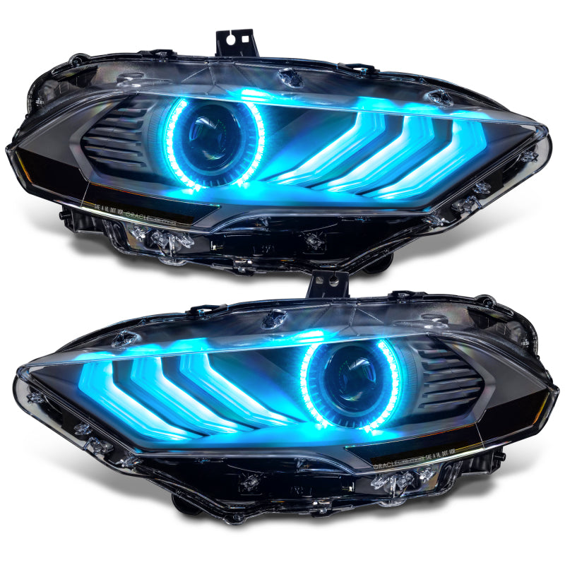 ORACLE Lighting 8204-332 Oracle Lighting 18-23 Ford Mustang Dynamic ColorSHIFT LED Headlights - Black Series SEE WARRANTY
