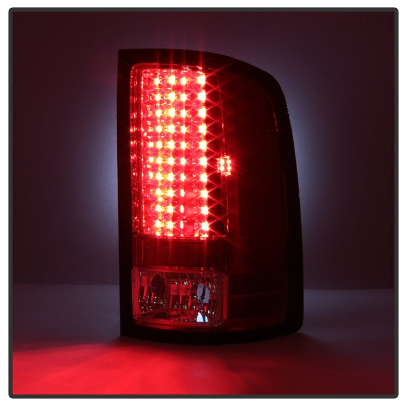 SPYDER 5014955 Spyder GMC Sierra 07-13 (Not 3500 Dually 4 Rear Wheels)LED Tail Lights Red Clear ALT-YD-GS07-LED-RC