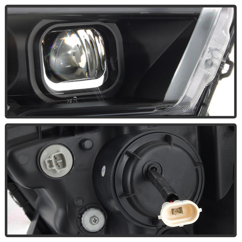 SPYDER 9039256 xTune Toyota Tacoma 16-18 DRL Light Bar Projector Headlights - Black PRO-JH-TTA16-LBDRL-BK