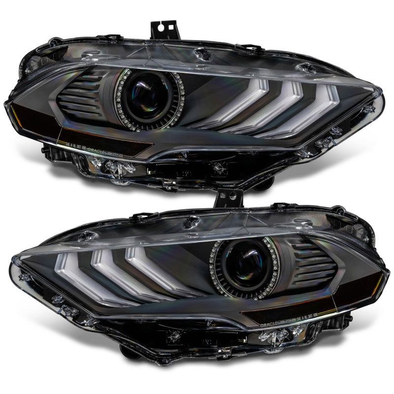 ORACLE Lighting 8204-332 Oracle Lighting 18-23 Ford Mustang Dynamic ColorSHIFT LED Headlights - Black Series SEE WARRANTY
