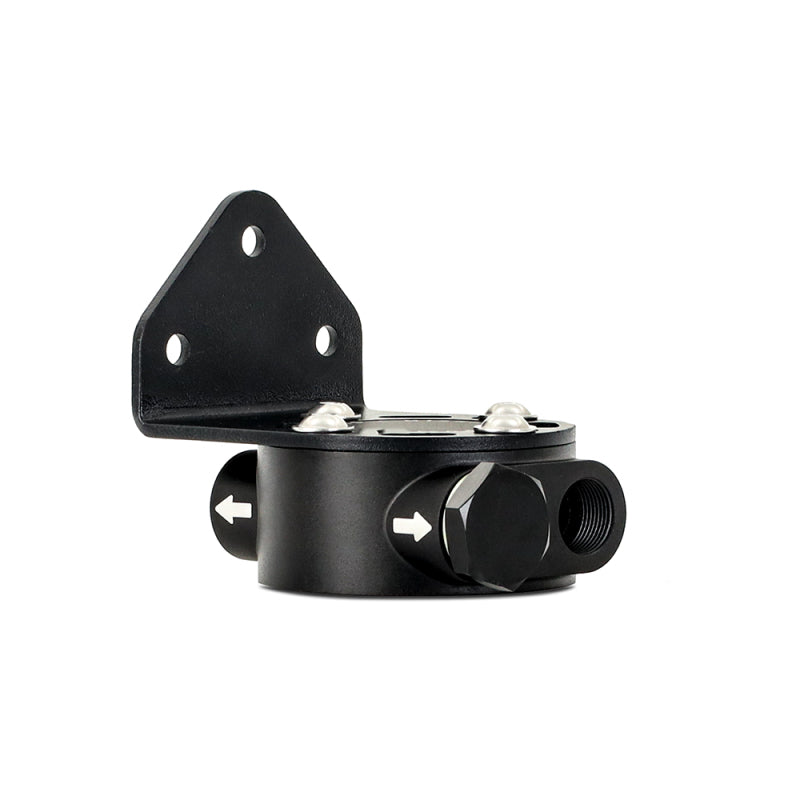 Mishimoto MMOC-RFH-34BK 3/4 - 16 Thread Remote Oil Filter Mount - Black