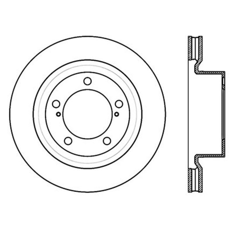 Stoptech 127.44156L StopTech 07-09 Toyota Tundra / 08-09 Toyota Sequoia Front Left Slotted & Drilled Rotor