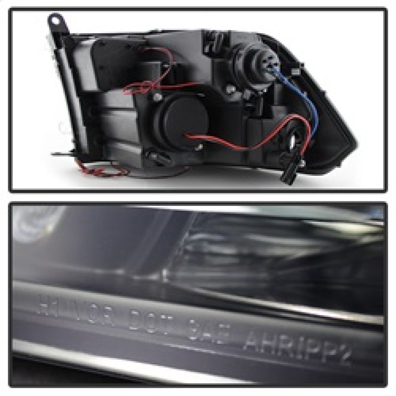 SPYDER 5078407 Spyder Dodge RAM 1500 09-14 Projector Headlights Halogen- LED Halo LED - Blk Smke PRO-YD-DR09-HL-BSM