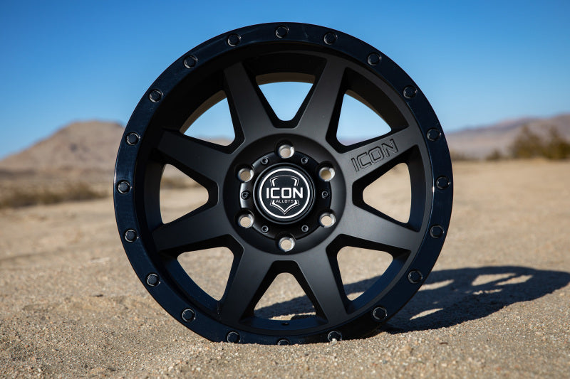 ICON 1817858347DB Rebound 17x8.5 6x5.5 0mm Offset 4.75in BS 106.1mm Bore Double Black Wheel