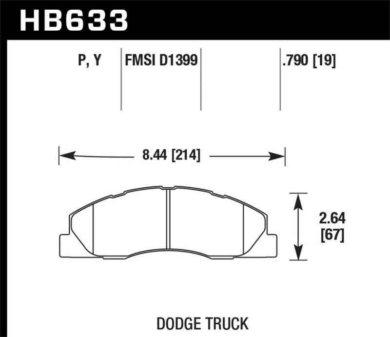 Hawk Performance HB633Y.790 Hawk LTS Street Brake Pads