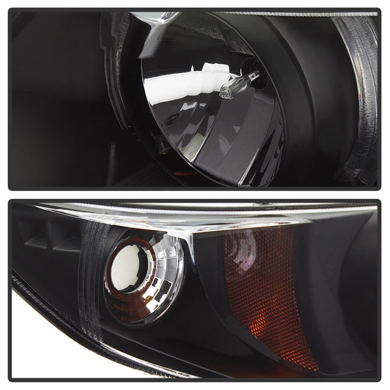 SPYDER 5010780 Spyder Honda Civic 06-08 2Dr Projector Headlights LED Halo Black High H1 Low H1 PRO-YD-HC06-2D-HL-BK