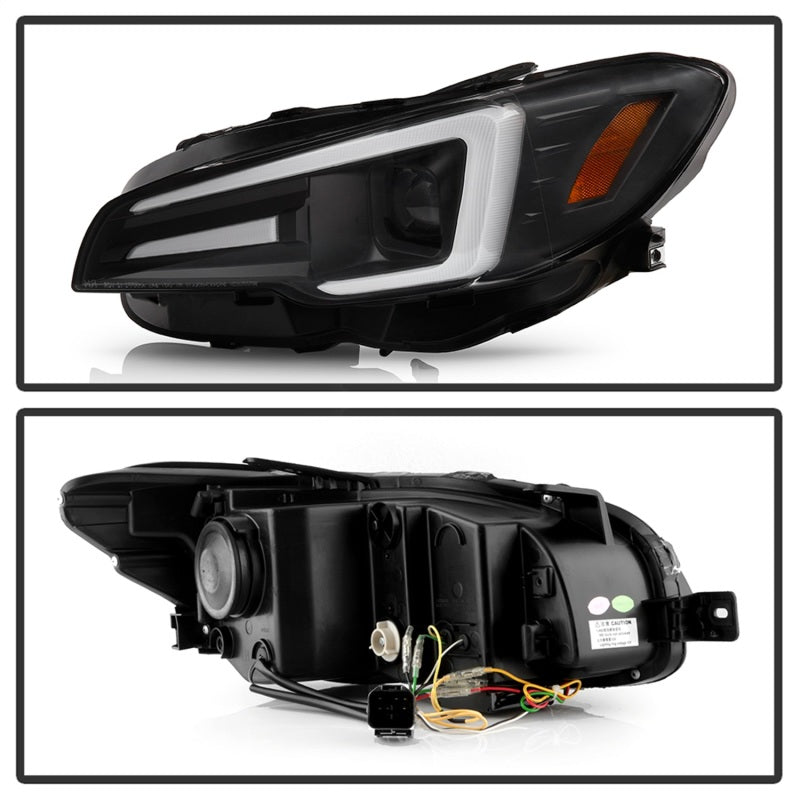 SPYDER 5088086 Spyder Subaru Impreza WRX 15-20 Halogen Model Projector Headlights - Black PRO-YD-SWRX15SI-SBSEQ-BK