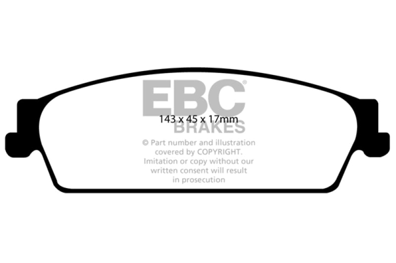 EBC ED91780 09-14 Cadillac Escalade 6.0 Hybrid Extra Duty Rear Brake Pads