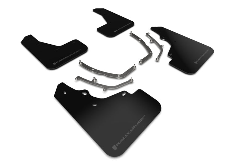 Rally Armor MF61-UR-BLK/DGRY 19-22 Mazda3 GT Sport Hatch Black UR Mud Flap w/ Dark Grey Logo