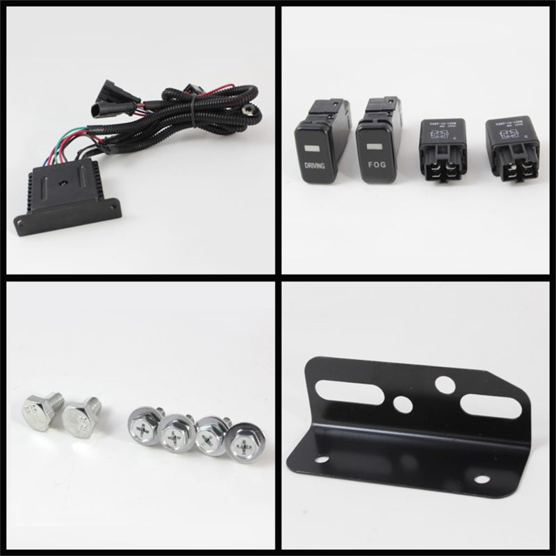 SPYDER 5075161 Spyder Toyota FJ Cruiser 07-14 Fog Lights With LED Daytime Running Lights w/swch Blk FL-DRL-TFJ07-BK