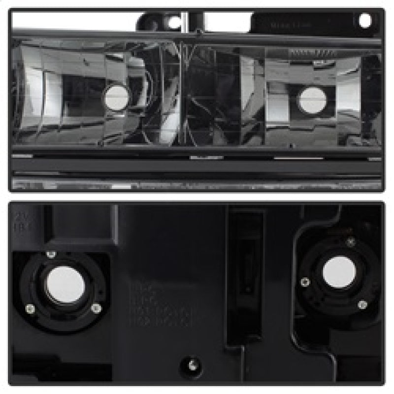 SPYDER 5072238 Xtune Chevy Suburban 94-98 Headlights w/ Corner & Parking Lights 8pcs Smoked HD-JH-CCK88-AM-SM-SET