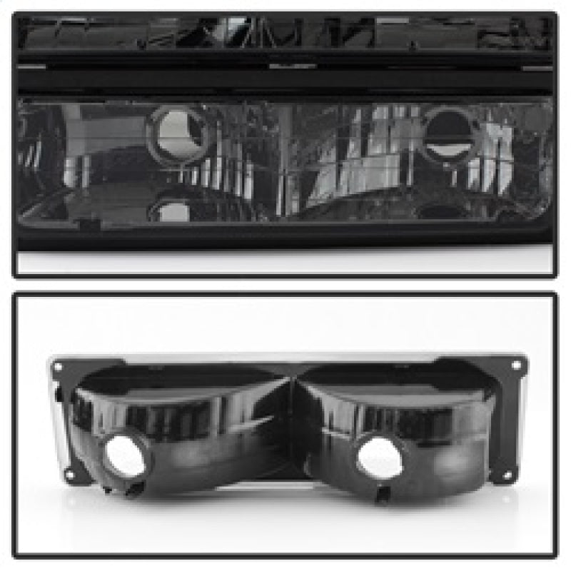 SPYDER 5072238 Xtune Chevy Suburban 94-98 Headlights w/ Corner & Parking Lights 8pcs Smoked HD-JH-CCK88-AM-SM-SET