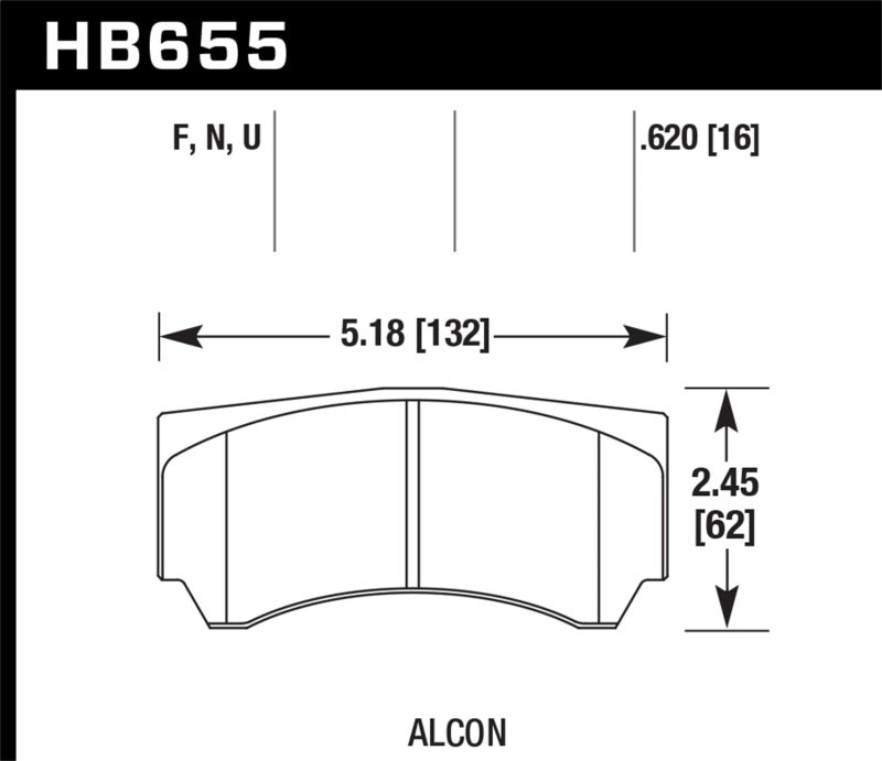 Hawk Performance HB655F.620 Hawk Alcon Street HPS Brake Pads