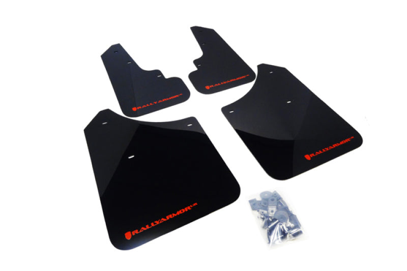Rally Armor MF5-UR-BLK/RD 03-08 Subaru Forester Black UR Mud Flap w/ Red Logo