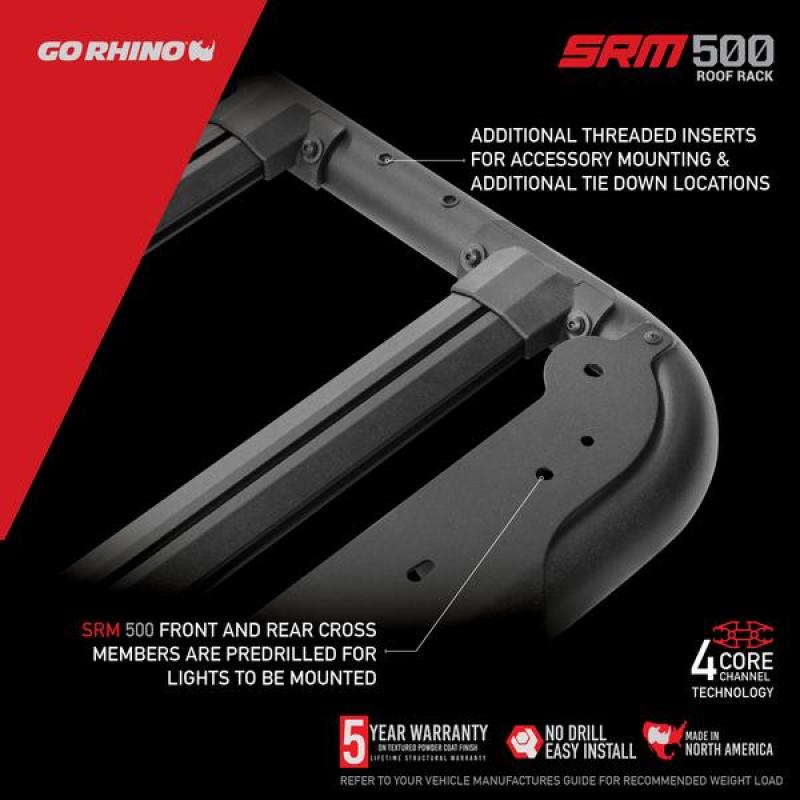 Go Rhino 5935075T SRM 500 Roof Rack - 75in