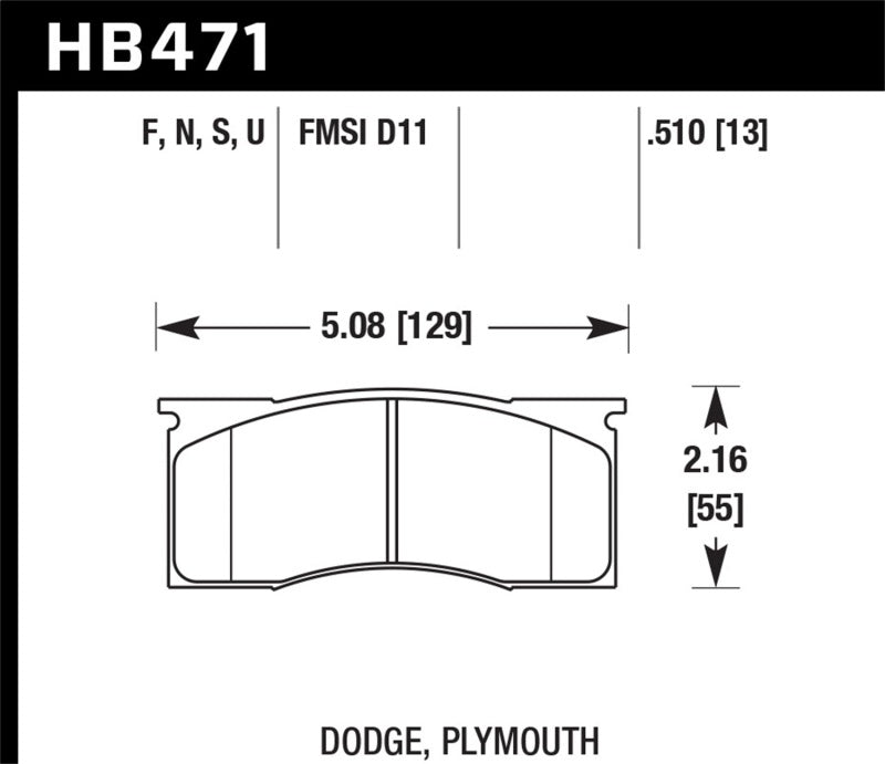 Hawk Performance HB471F.510 Hawk HPS Street Brake Pads