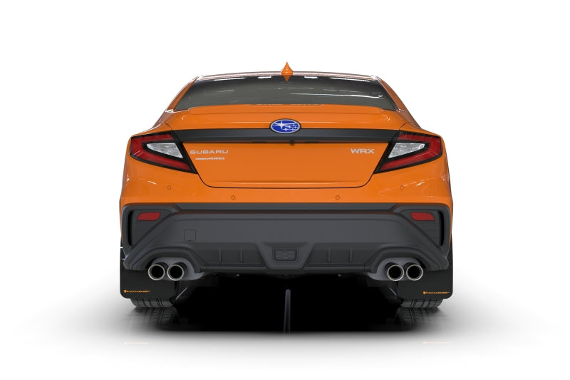 Rally Armor MF92-UR-BLK/OR 2022 Subaru WRX Black UR Mud Flap w/ Orange Logo