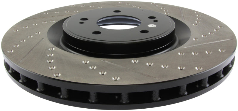 Stoptech 127.46076L StopTech Slotted & Drilled Sport Brake Rotor