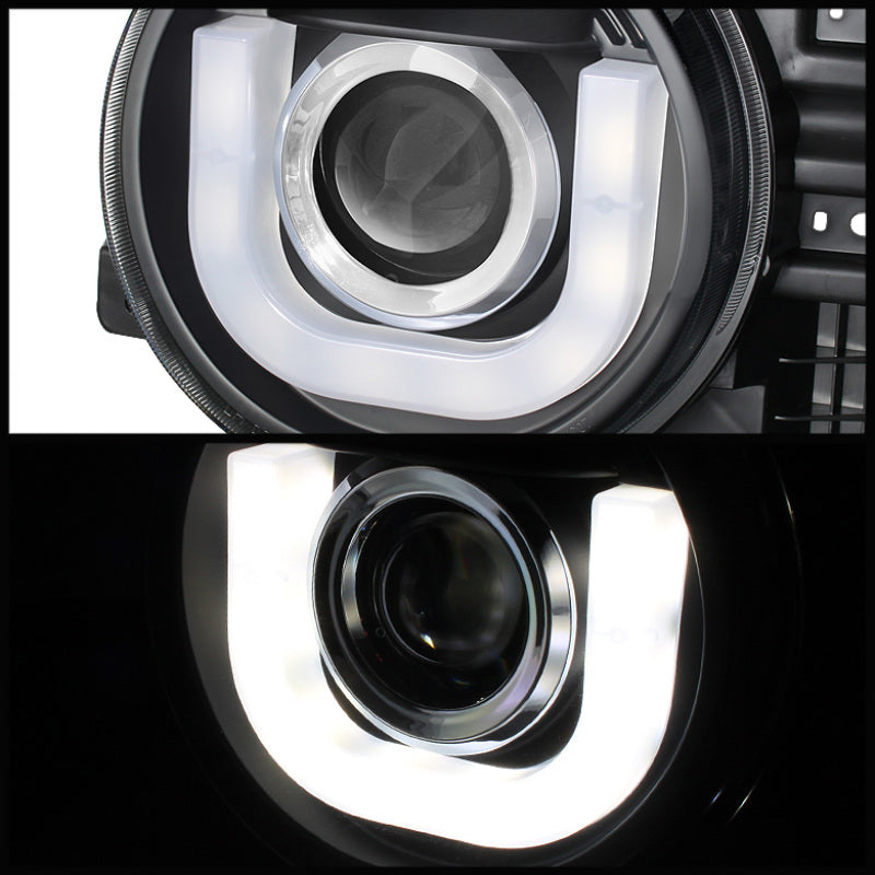 SPYDER 5075314 Spyder Toyota FJ Cruiser 07-14 Projector Halogen Model- 3D DRL LED Blk PRO-YD-TFJ07-3DDRL-BK