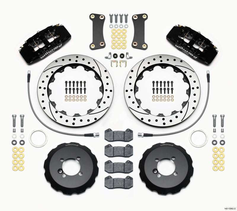 Wilwood 140-13062-D Dynapro 6 Front Hat Kit 12.88in Drilled 2002-Up Mini Cooper w/ Lines