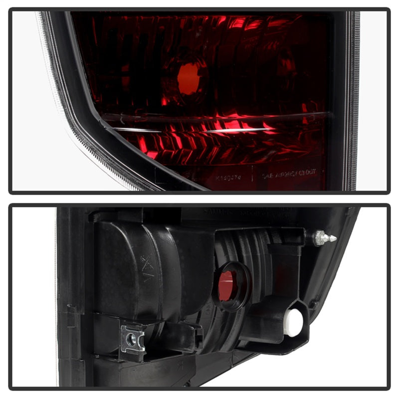 SPYDER 9033193 Xtune Honda Ridgeline Pickup 06-08 OEM Style Tail Lights Red Smoked ALT-JH-HRID06-OE-RSM