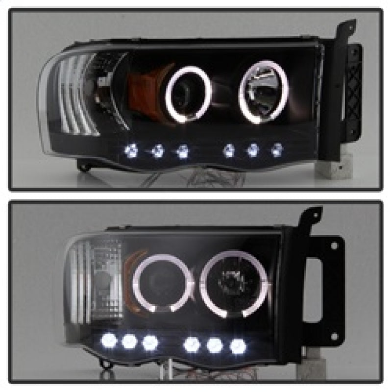 SPYDER 5009975 Spyder Dodge RAM 1500 02-05/RAM 2500 03-05 Projector Headlights LED Halo LED Blk PRO-YD-DR02-HL-BK