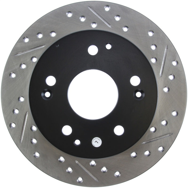 Stoptech 127.40042L StopTech 02-06 Acura RSX Incl. Type S / 97-01 Integra Type R Slotted & Drilled Left Rear Rotor