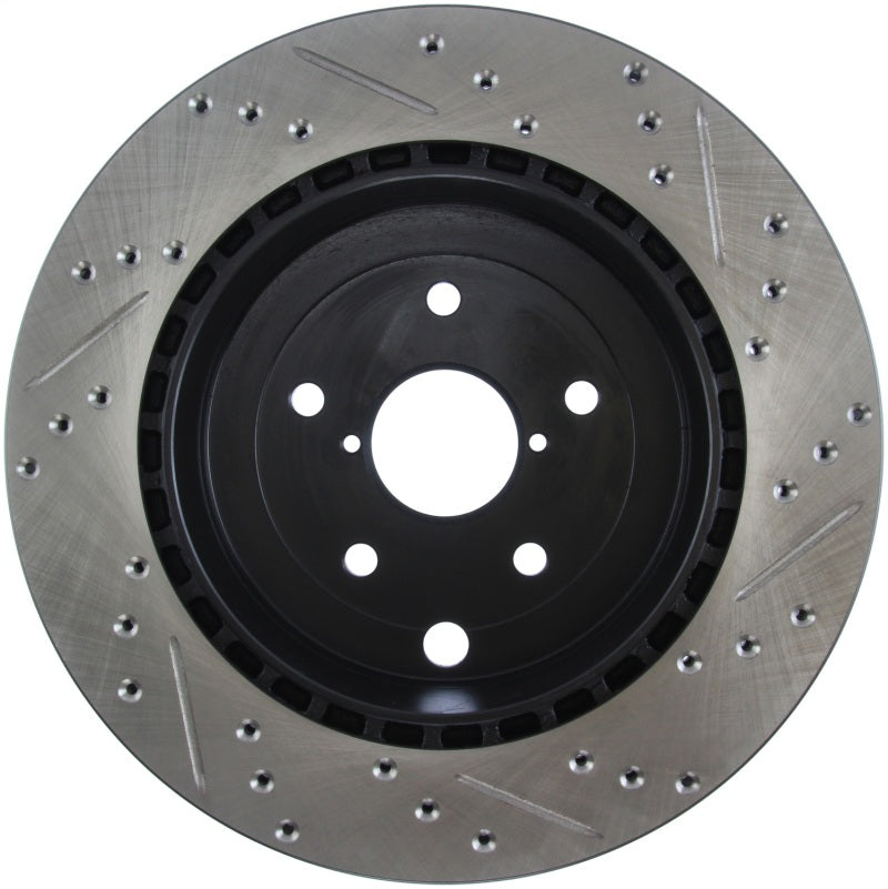 Stoptech 127.47030R StopTech 08+ Subaru STI (Will Not Fit 05-07) Slotted & Drilled Sport Brake Rotor
