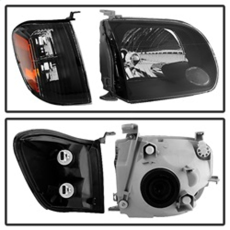 SPYDER 9034336 Xtune Toyota Tundra Double Cab 05-06 OEM Style Headlights & Corner Lights Black HD-JH-TTUN05-AM-BK