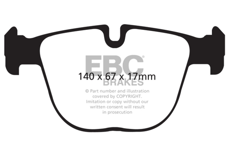 EBC DP42008R 10+ BMW X5M 4.4 Twin Turbo Yellowstuff Rear Brake Pads