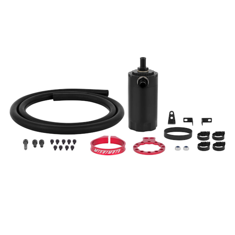 Mishimoto MMBCC-UNI-RD Universal Baffled Oil Catch Can - Red