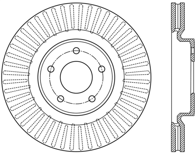 Stoptech 126.42120SR StopTech 13-15 Nissan Pathfinder Slotted Front Right Rotor