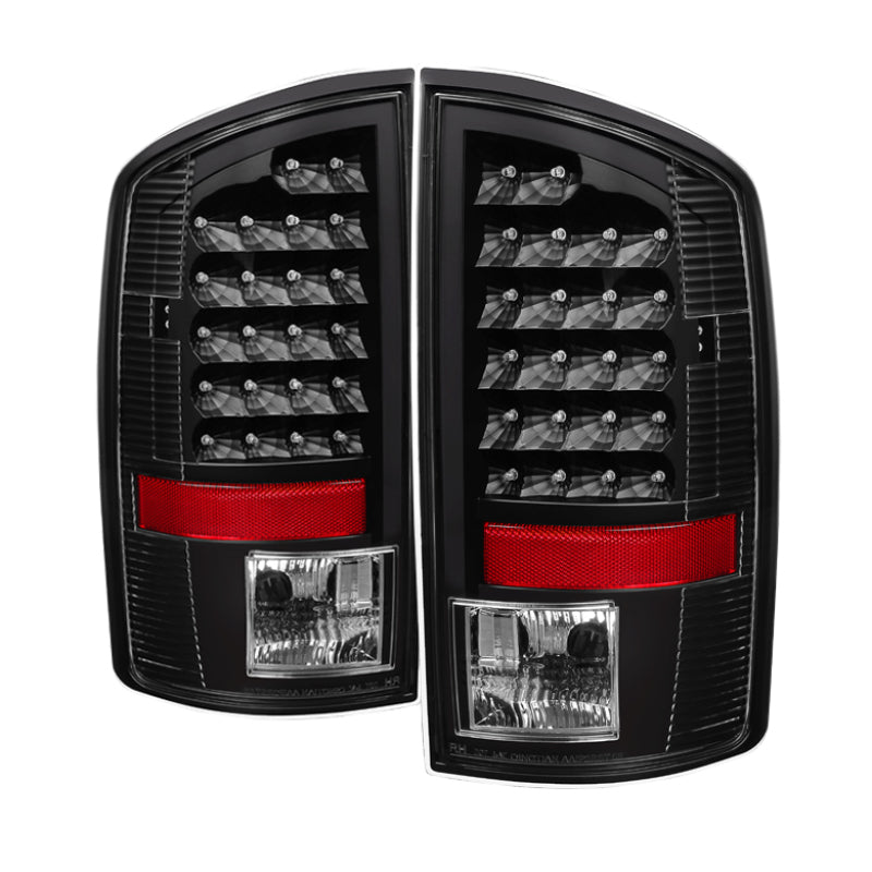 SPYDER 5073013 Xtune Dodge RAM 07-08 1500 / RAM 07-09 2500/3500 LED Tail Lights Black ALT-JH-DR07-LED-BK