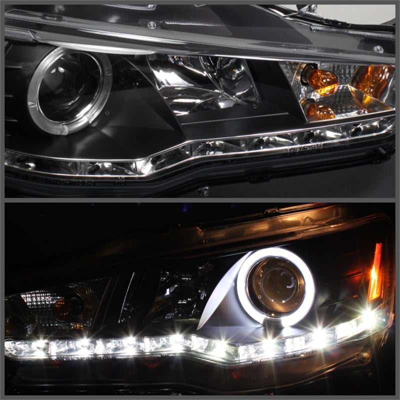 SPYDER 5042231 Spyder Mitsubishi Lancer/EVO-10 08-14 Projector Xenon/HID- LED Halo DRL Blk PRO-YD-ML08-HID-DRL-BK