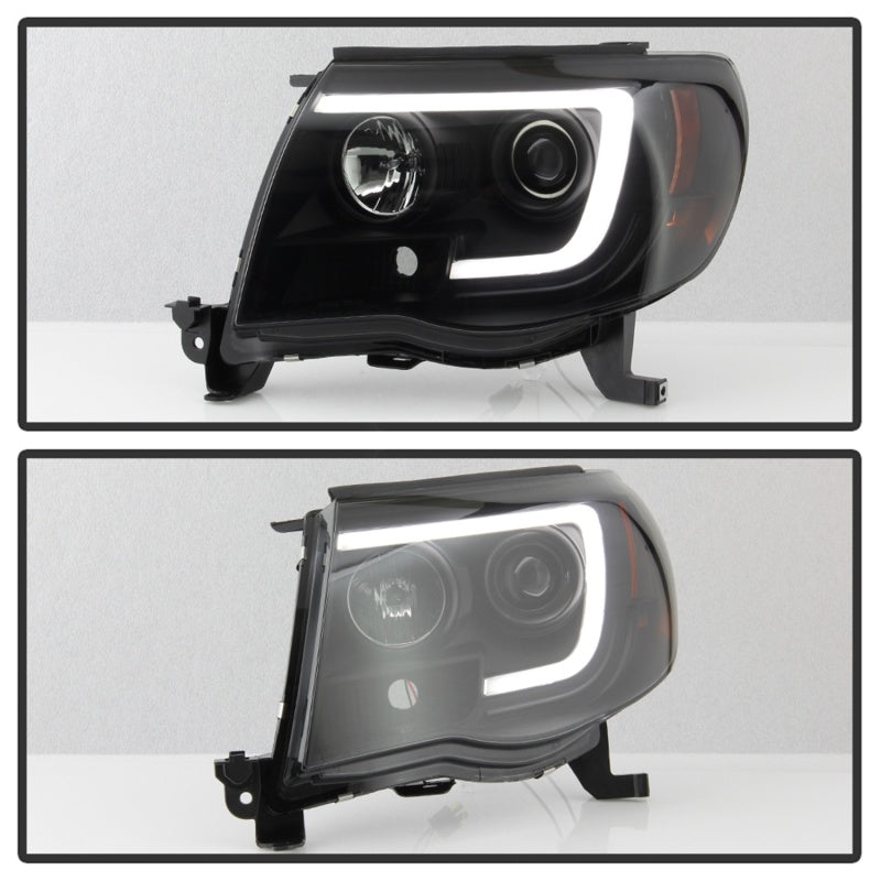 SPYDER 5085771 Spyder 05-11 Toyota Tacoma Ver 2 Proj Headlights - Light Bar DRL - Black Smoke PRO-YD-TT05V2-LB-BSM