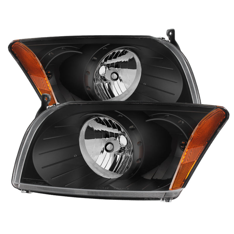 SPYDER 9026522 Xtune Dodge Caliber 07-12 Crystal Headlights -Black HD-JH-DCAL07-AM-BK