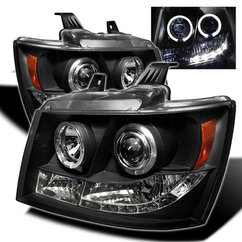 SPYDER 5009647 Spyder Chevy Suburban 1500 07-14 Projector Headlights LED Halo LED Blk PRO-YD-CSUB07-HL-BK