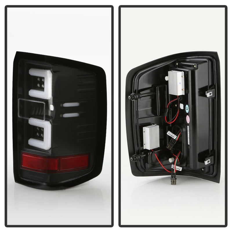 SPYDER 5085856 Spyder Chevy 1500 14-16 Light Bar LED Tail Lights All Blk ALT-YD-CS14-LBLED-BKV2