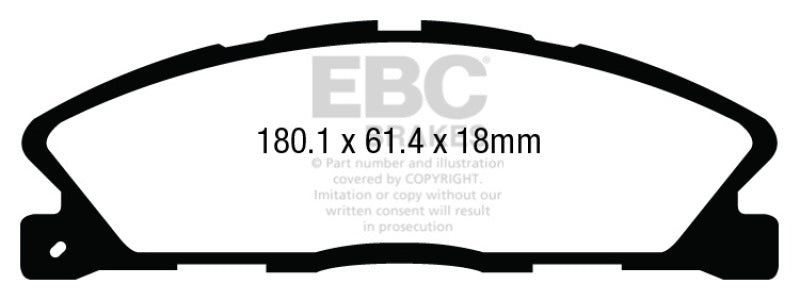 EBC DP43019R 13+ Ford Taurus 3.5 Twin Turbo SHO Yellowstuff Front Brake Pads