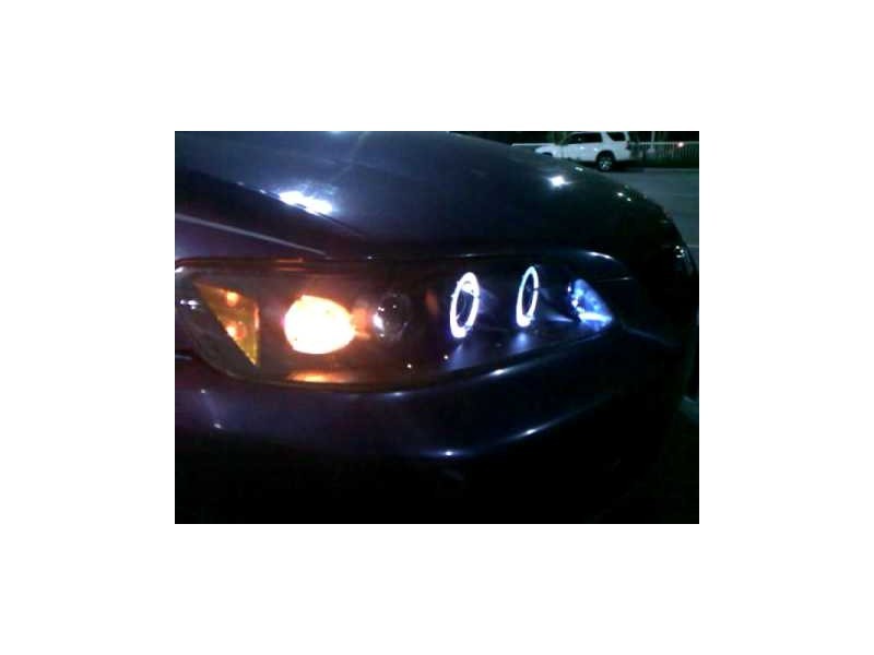 SPYDER 5010728 Spyder Honda Accord 98-02 1PC Projector Headlights LED Halo Amber Reflctr Blk PRO-YD-HA98-AM-BK