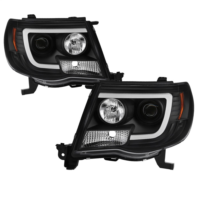 SPYDER 5084514 Spyder Toyota Tacoma 05-11 Projector Headlights - Light Bar DRL - Black PRO-YD-TT05V2-LB-BK