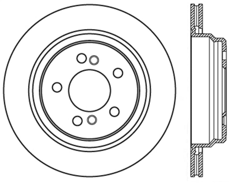 Stoptech 127.34054L StopTech 00-03 BMW M5 (E39) Slotted & Drilled Left Rear Rotor