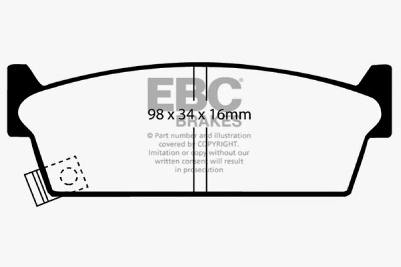 EBC DP4686/2R 90-93 Infiniti M30 3.0 Yellowstuff Rear Brake Pads